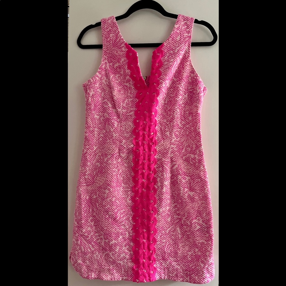 Lilly Pulitzer See Ya Later Pink Shift Dress size 8